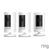 Ring Battery Stick Up Cam 3 Pack in White