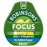 Robinsons Mini Focus Lemon Lime & Ginseng No Added Sugar Squash 66ml