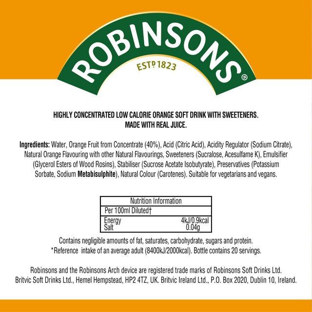 Robinsons Mini Orange No Added Sugar 66ml