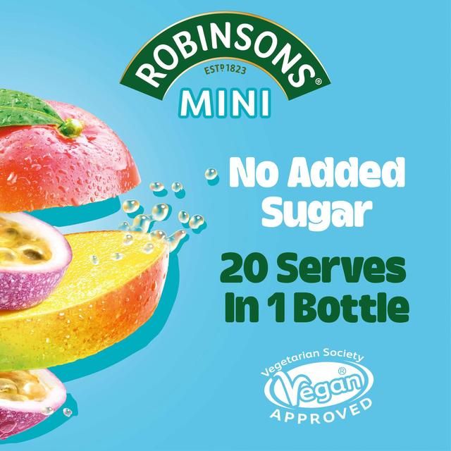 Robinsons Mini Vitality Peach Mango & Passion Fruit No Added Sugar Squash 66ml