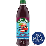 Robinsons Single Strength Apple & Blackcurrant No Added Sugar Squash 1L