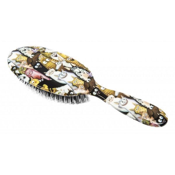 Rock & Ruddle Cats & Dogs Large Mix Bristle Hairbrush