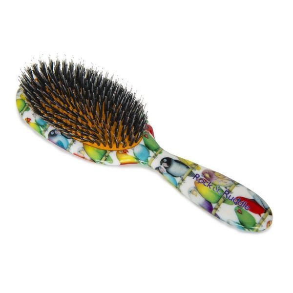 Rock & Ruddle Lovebirds Small Mix Bristle Hairbrush