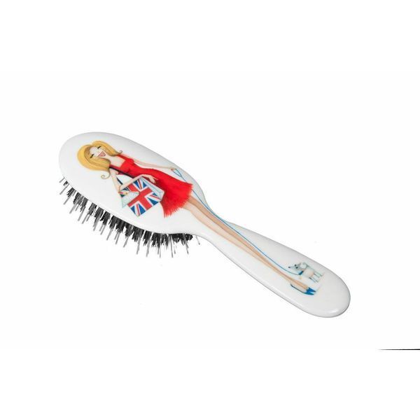 Rock & Ruddle Miss Daisy Flag Large Pure Bristle Hairbrush