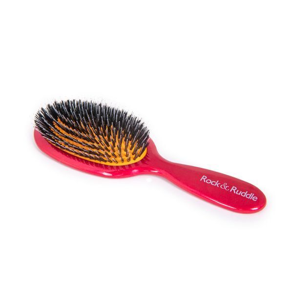 Rock & Ruddle Red Shimmer Small Synthetic Bristle Hairbrush