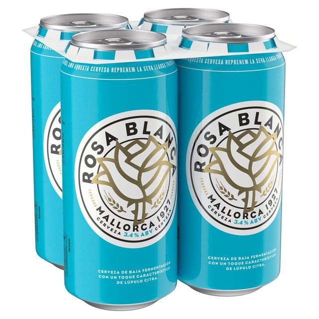Rosa Blanca Premium Lager Beer Cans 4 x 440ml