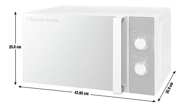 Russell Hobbs 800W Standard Microwave RHM2061 - Silver