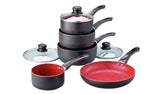 Russell Hobbs Red Stone Aluminium 5 Piece Pan Set - Black