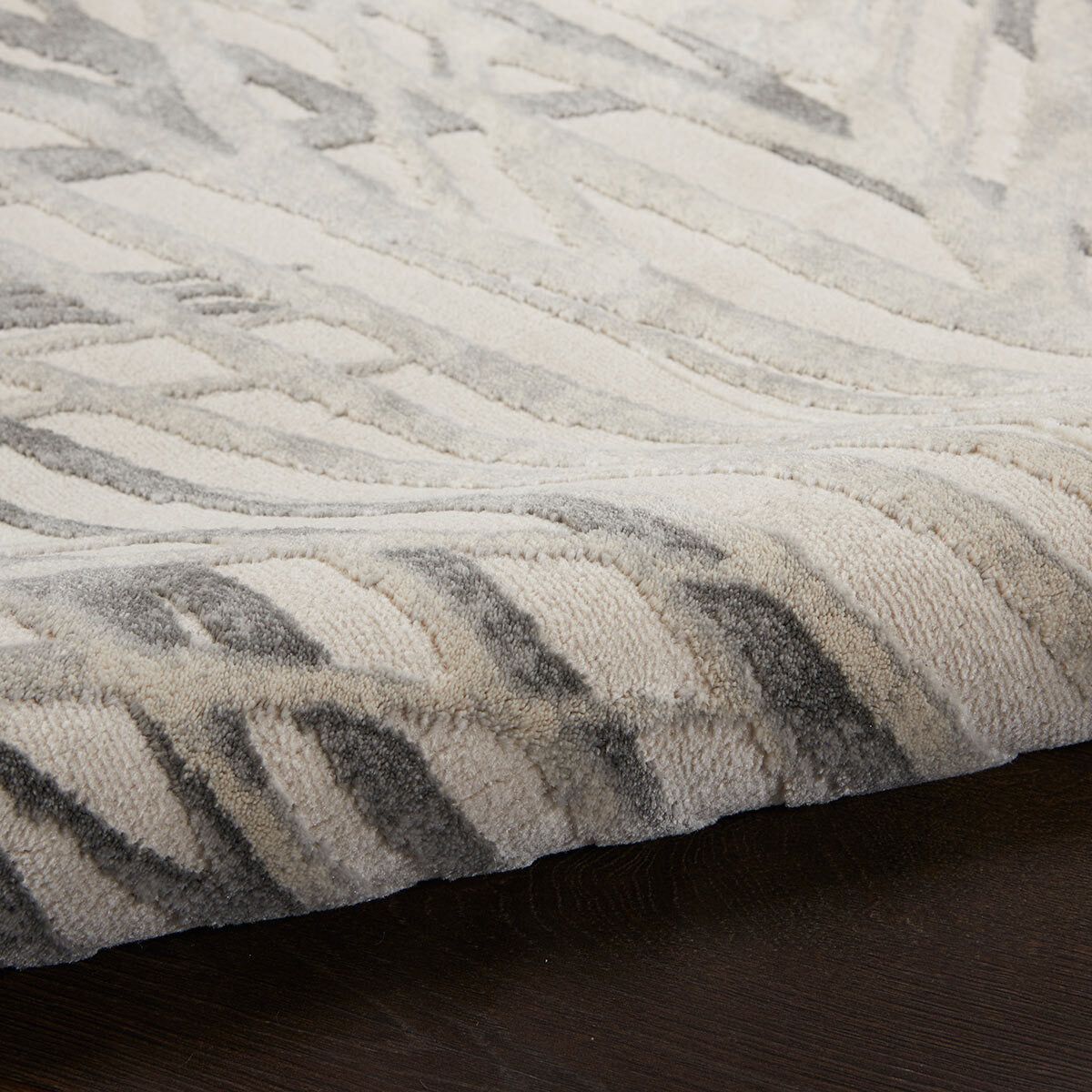 Rustic Textures Ivory & Grey Rug in 3 Sizes