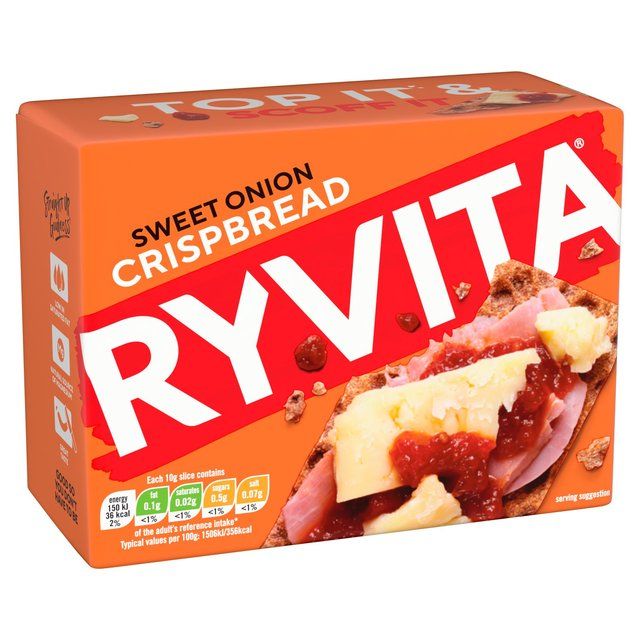 Ryvita Crispbread Sweet Onion Crackers 200g
