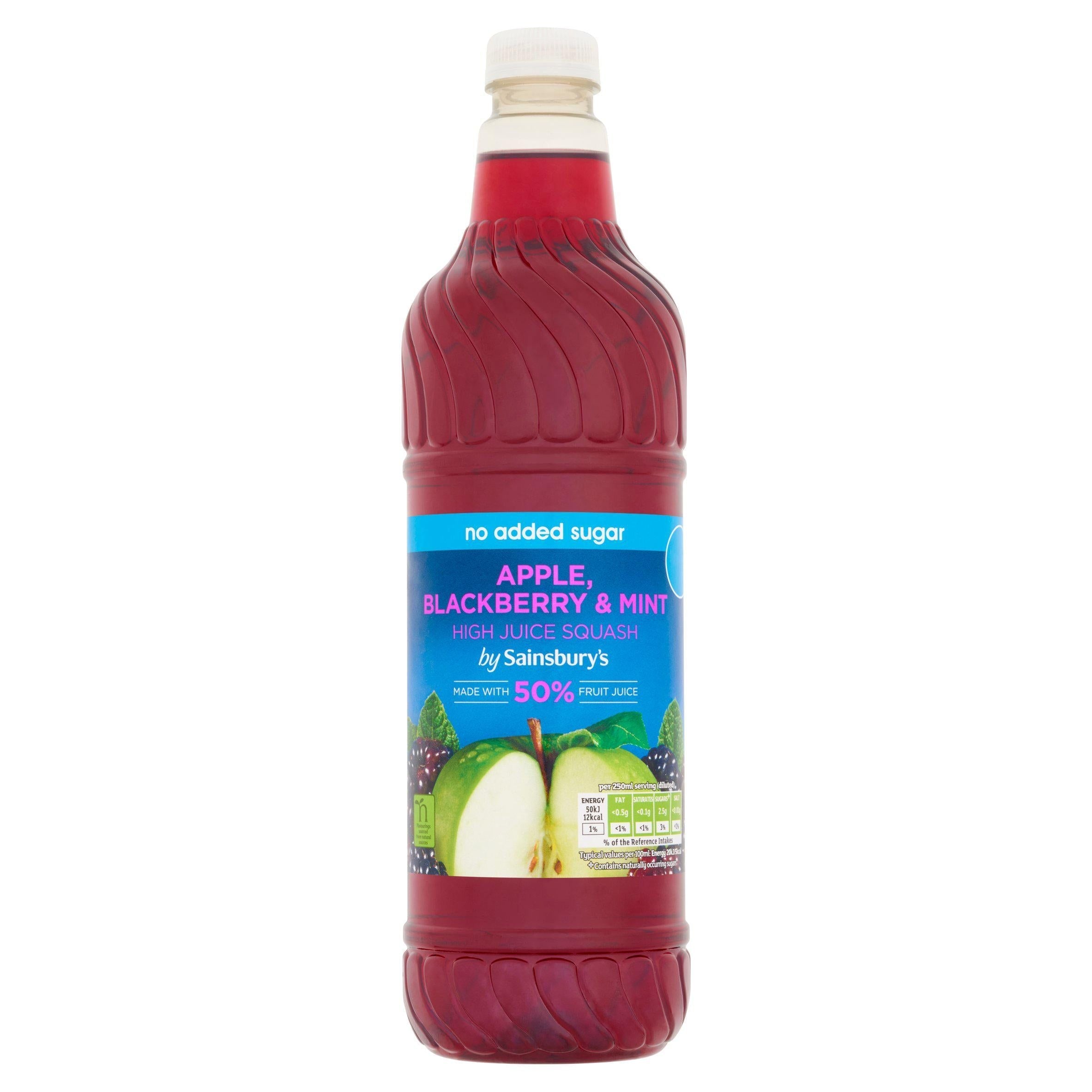 Sainsbury's Apple, Blackberry & Mint High Juice Squash 1L
