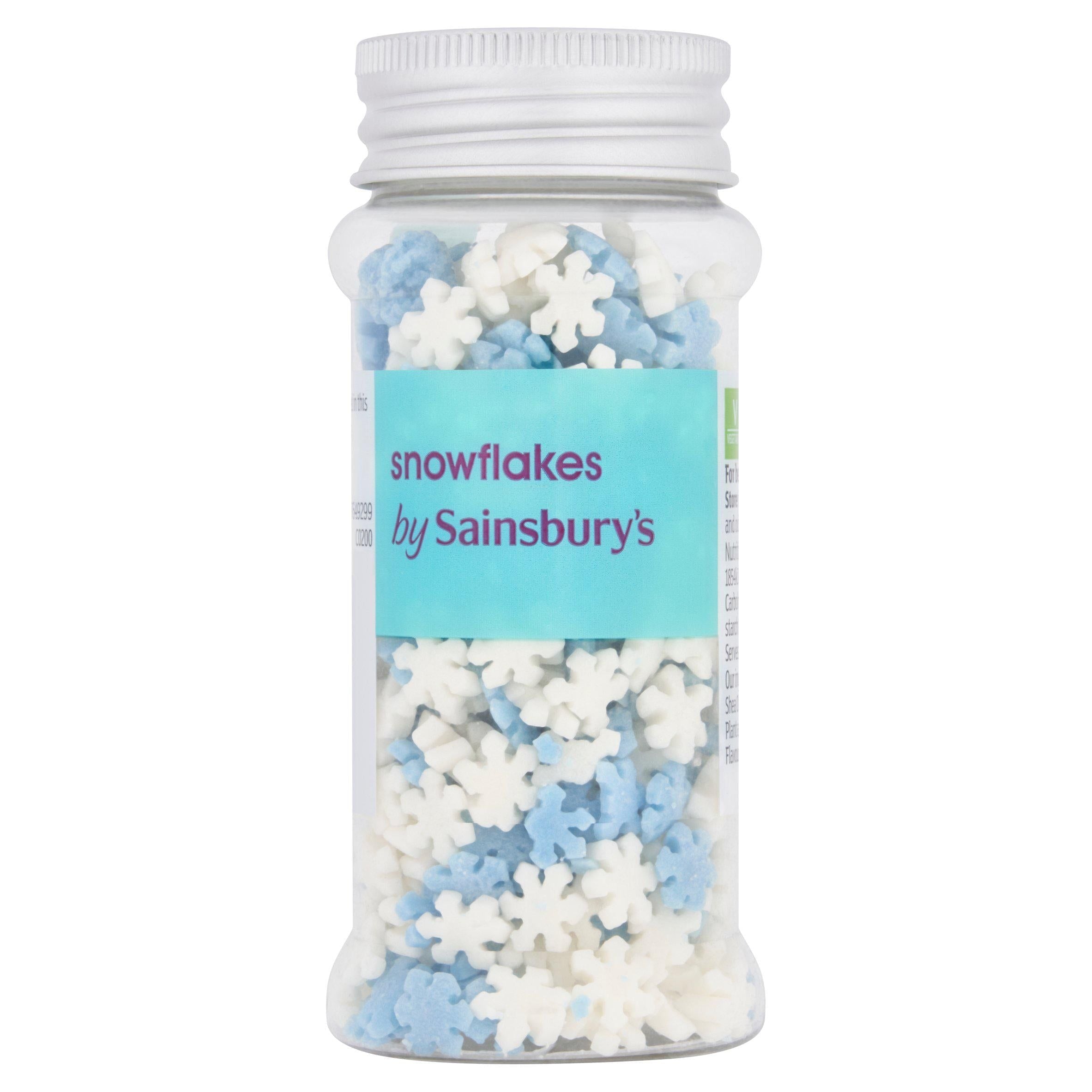Sainsbury's Cake Decorations Sparkle Snowflakes 45g