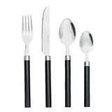Sainsbury's Home Coloured Handle Cutlery Set Black 16pc