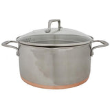 Sainsbury's Home Large Brushed Copper Bottom Stockpot