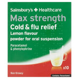 Sainsbury's Max Flu Relief Powder, Lemon x10