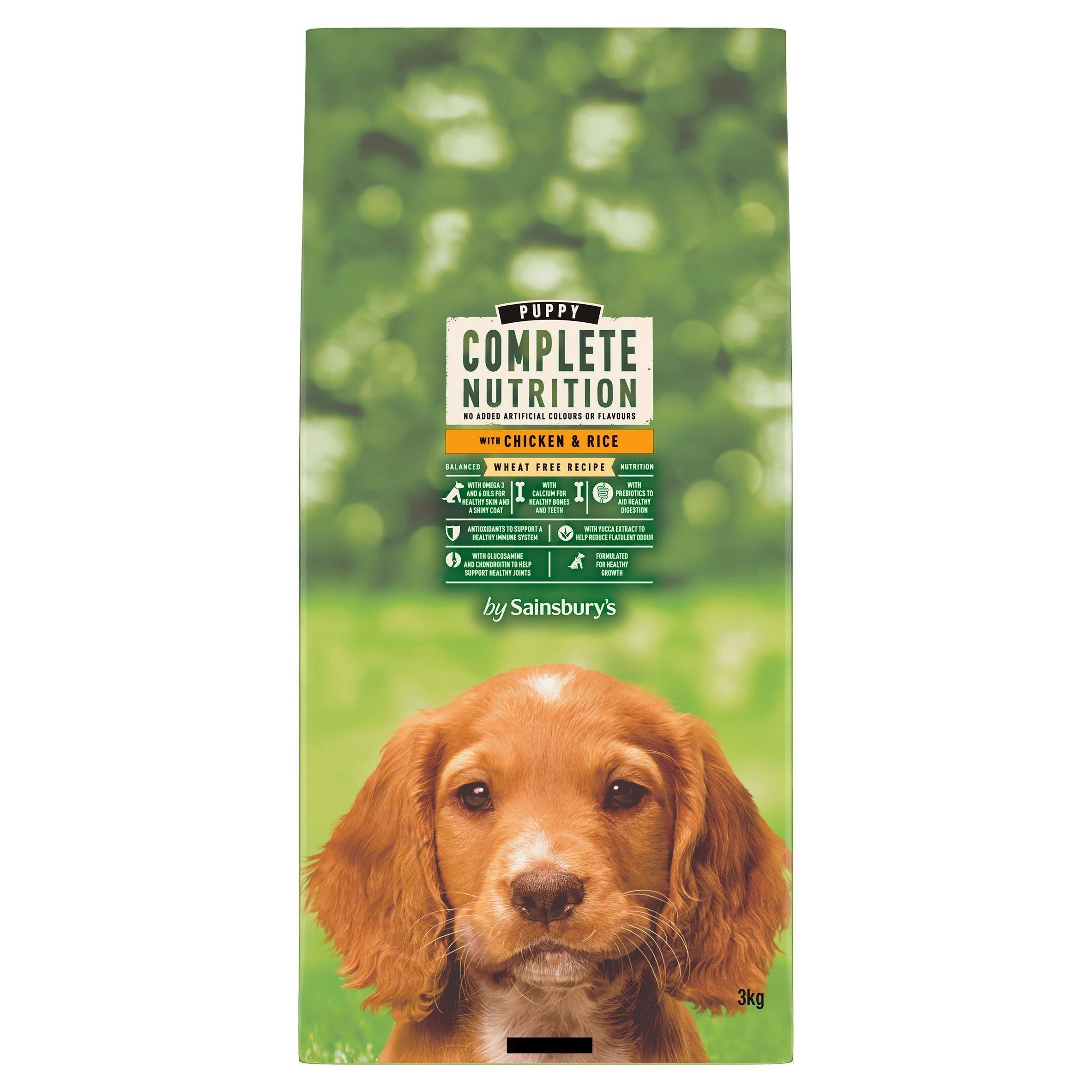 Sainsbury's Puppy Complete Nutrition with Chicken & Rice 3kg