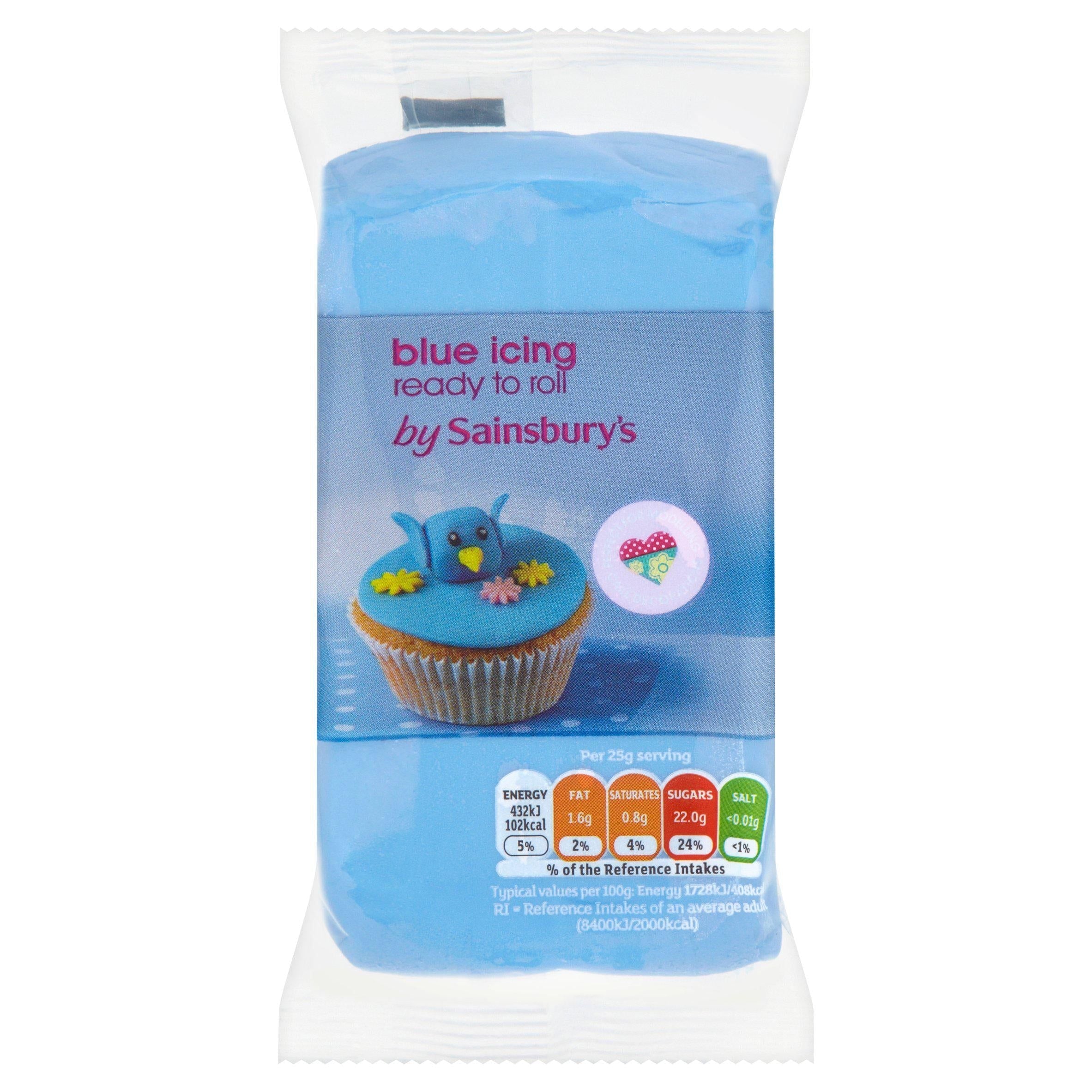Sainsbury's Ready to Roll Blue Icing 250g