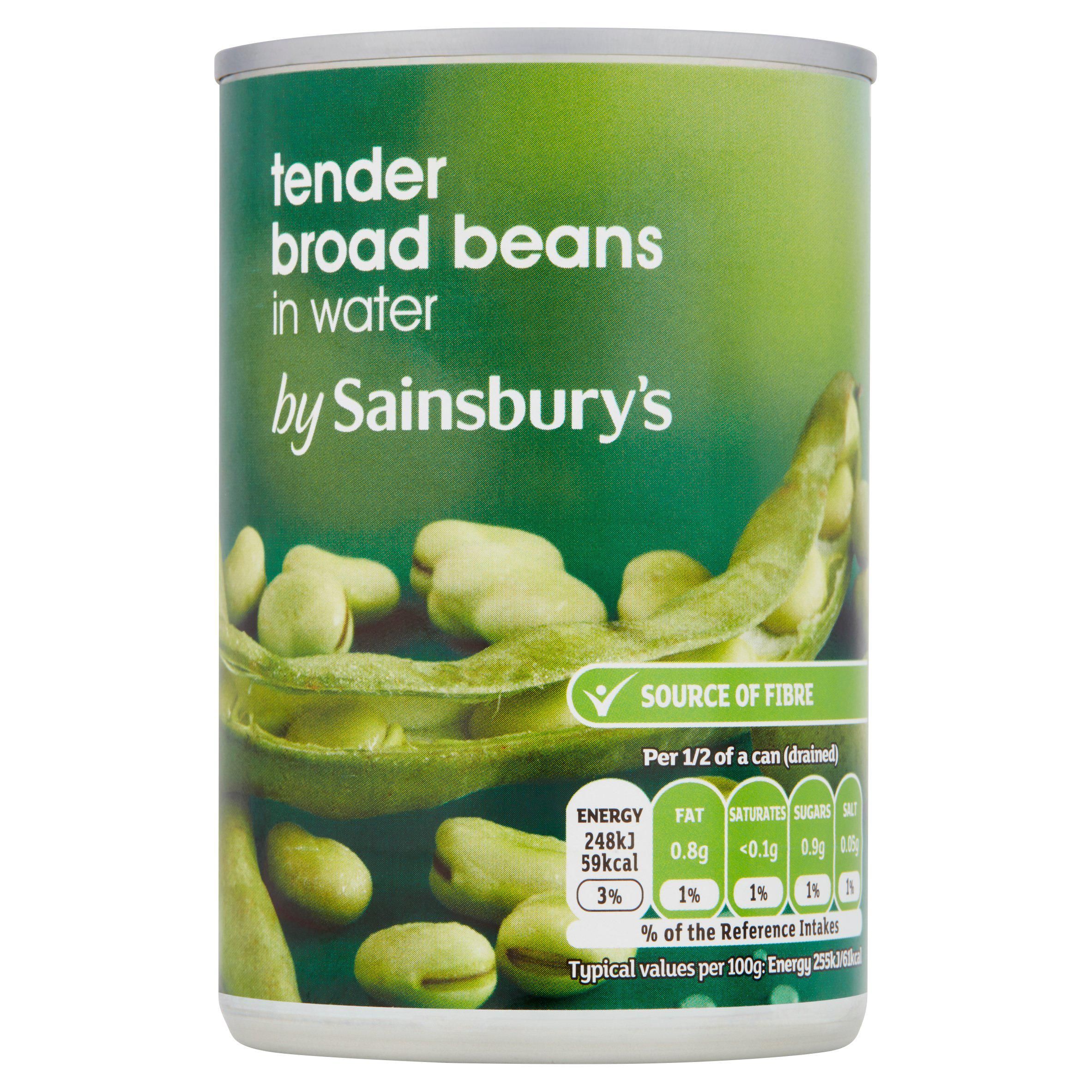Sainsbury's Tender Broad Beans In Water 300g (195g*)
