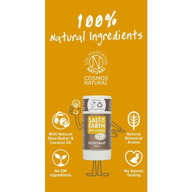 Salt of the Earth Amber & Sandalwood Natural Deodorant Stick 84g