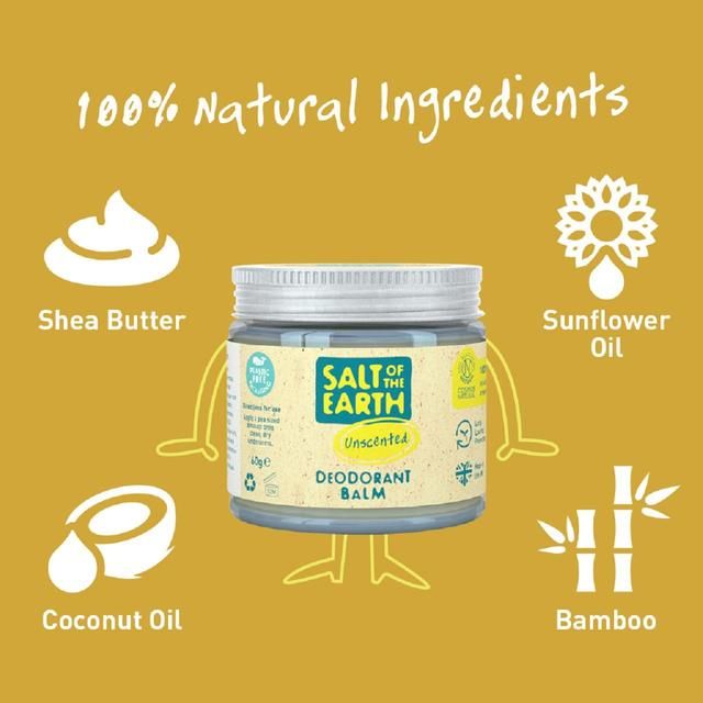 Salt of the Earth Unscented Natural Deodorant Balm 60g