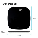 Salter 9221 BK3R Eco Rechargeable Bath Scale