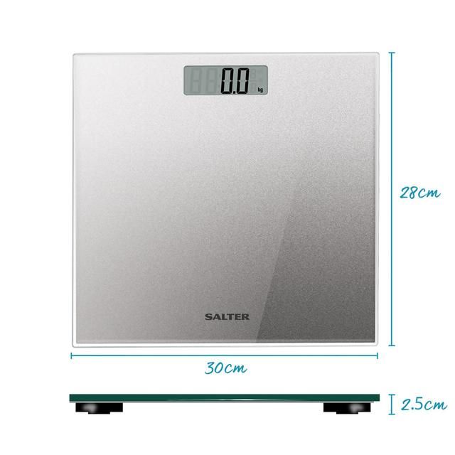 Salter Glass Electronic Bathroom Scale Silver