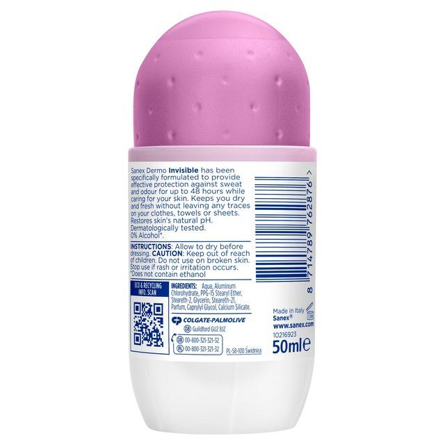 Sanex Dermo Invisible Roll On Antiperspirant Deodorant 50ml