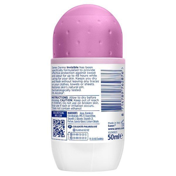 Sanex Invisible Anti-White Anti-Perspirant Deodorant 50ml