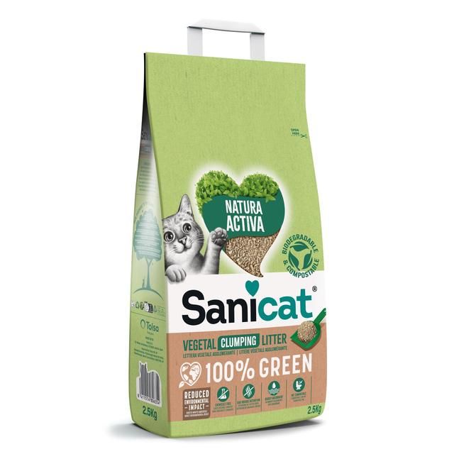 Sanicat Natura Activa 100% Green Clumping Cat Litter 2.5kg