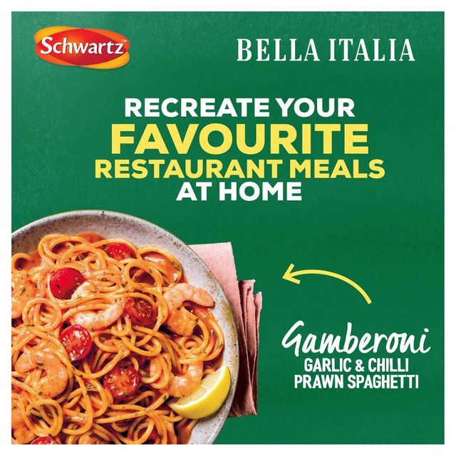 Schwartz X Bella Italia Gamberoni Garlic & Chilli Prawn Spaghetti 35g