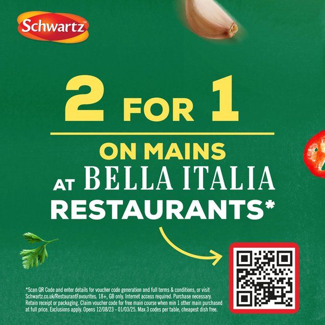 Schwartz X Bella Italia Gamberoni Garlic & Chilli Prawn Spaghetti 35g