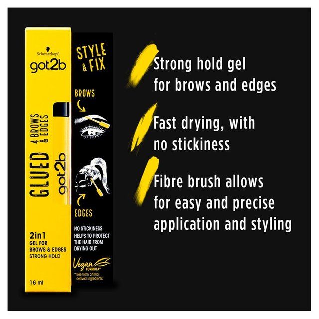 Schwarzkopf got2b Glued 4 Brows & Edges 2 in 1 Hair Gel 16ml