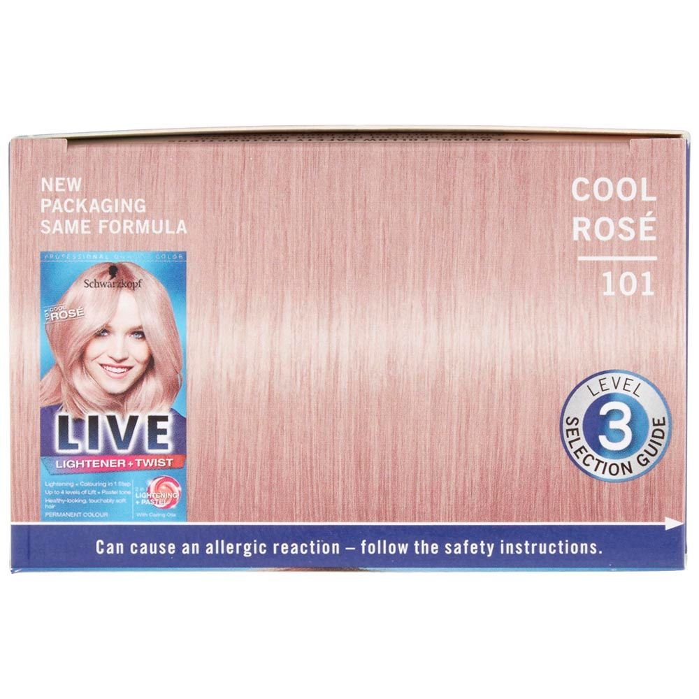 Schwarzkopf LIVE Lightener + Twist Cool Rose 101 Permanent Hair Dye