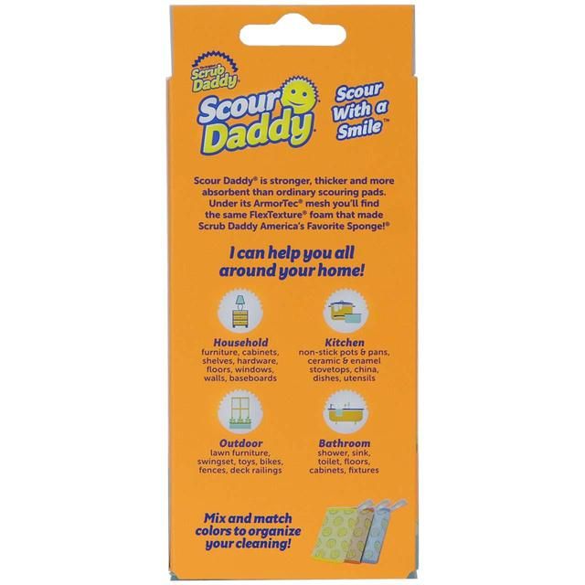 Scrub Daddy Scour Daddy Colors 3 per pack