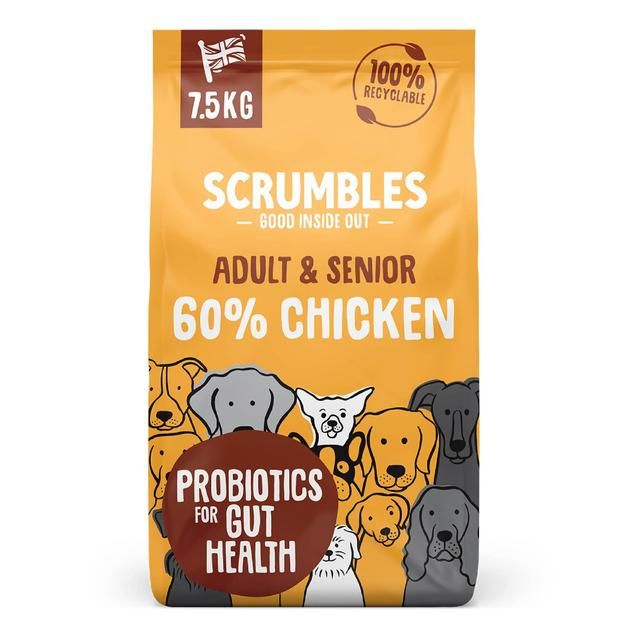 Scrumbles Adult and Seniors Chicken Dry Dog Food 7.5kg