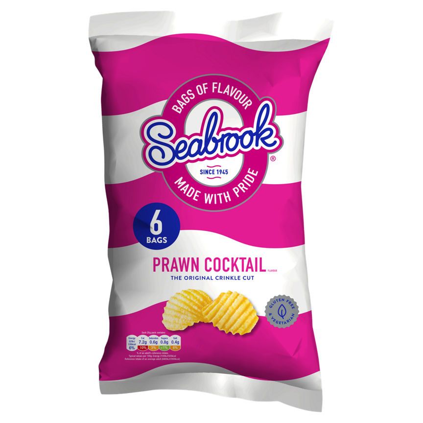 Seabrook Crinkle Cut Prawn Cocktail Multipack Crisps