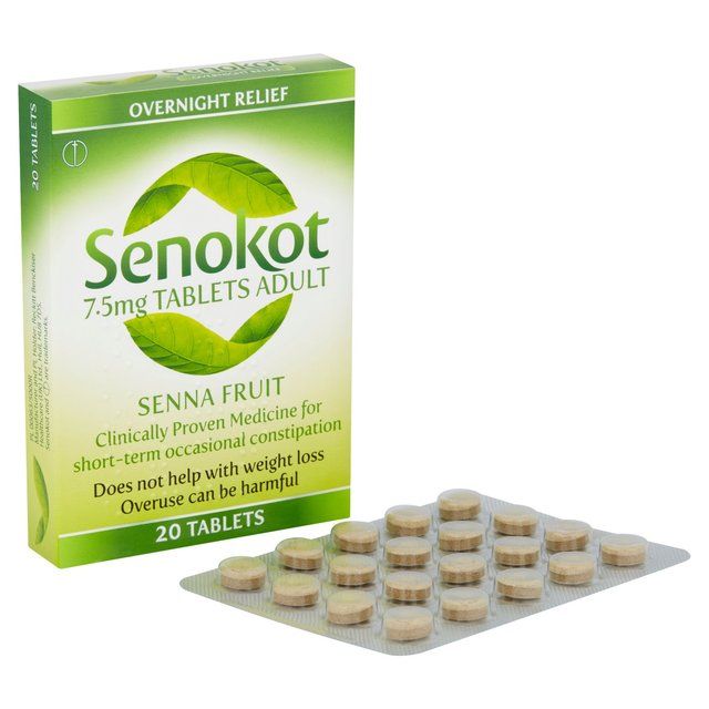 Senokot 7.5mg Tablets Adult Senna Laxative Constipation 20 per pack