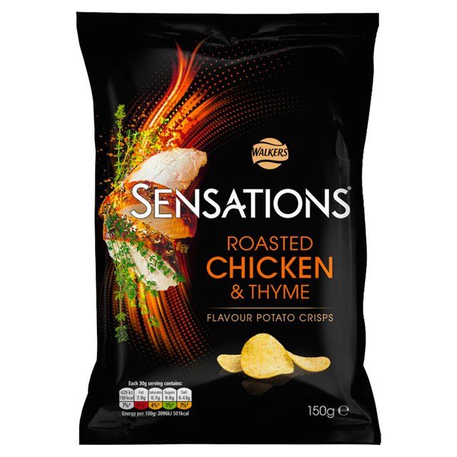 Sensations Roasted Chicken & Thyme Sharing Bag Crisps 150g