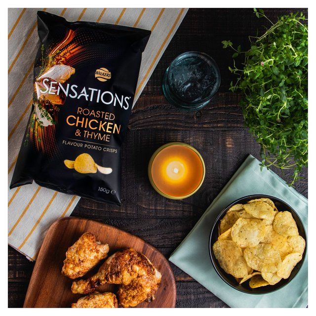 Sensations Roasted Chicken & Thyme Sharing Bag Crisps 150g