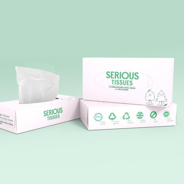 Serious Tissues 3Ply Carbon Neutral Facial Tissue 72 per pack