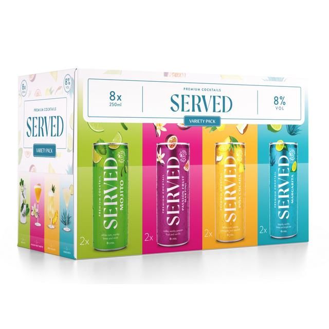 Served Cocktail Variety Pack 8 x 250ml