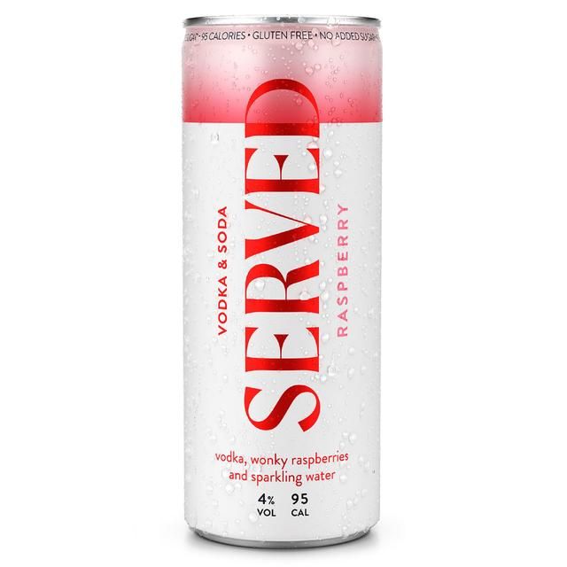 Served Raspberry Hard Seltzer 250ml