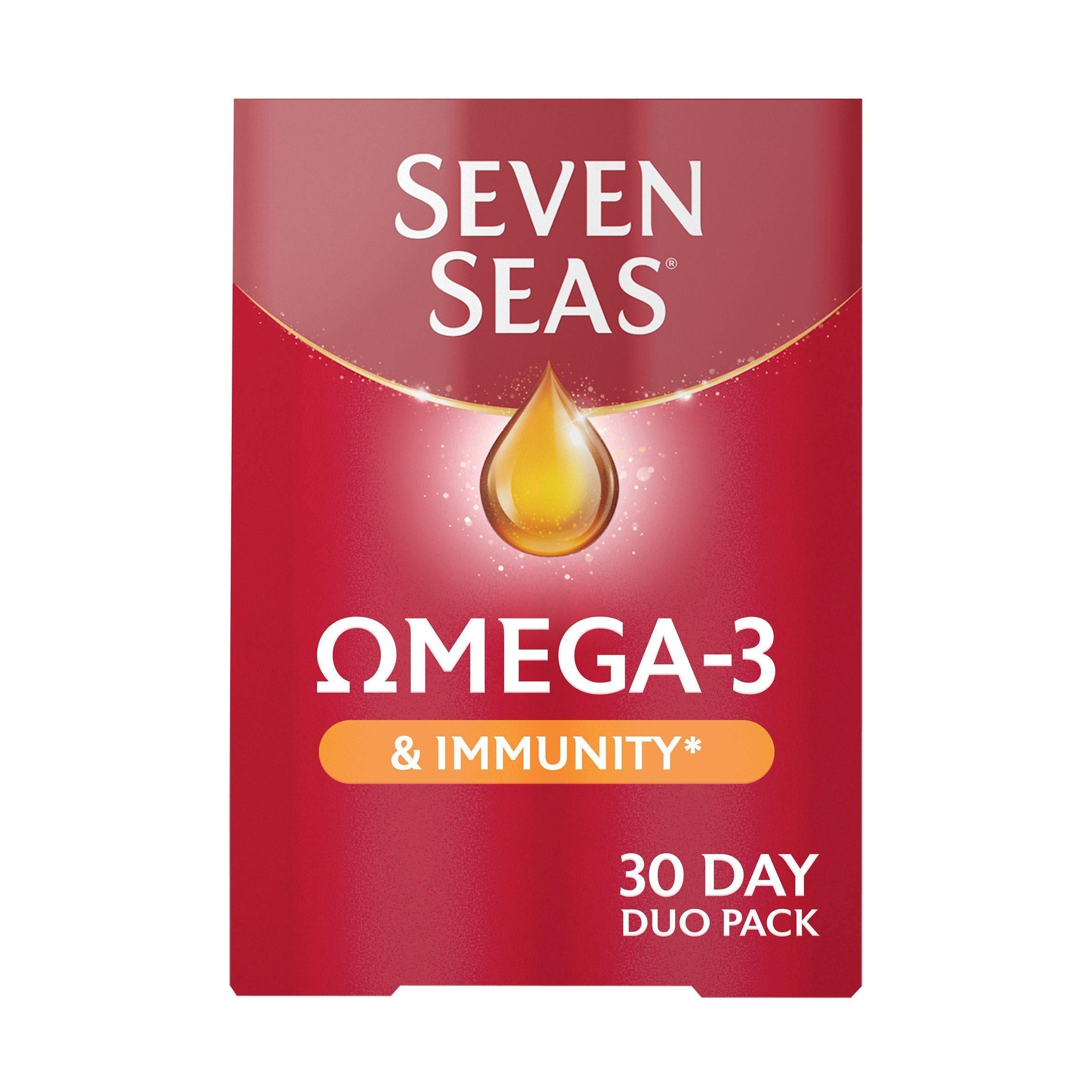 Seven Seas Omega-3 & Immunity with Vitamin C & Vitamin D 30 Day Duo Pack