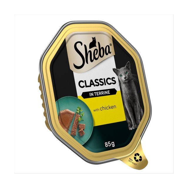 Sheba Classics Wet Cat Food Tray with Chicken in Terrine 85g