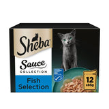 Sheba Sauce Collection Adult Cat Food Pouch Fish Selection 12 x 85g