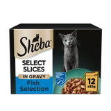 Sheba Select Slices Cat Food Pouches Fish in Gravy