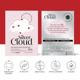 Silver Cloud Heart Print & White Satin Pillowcase Set