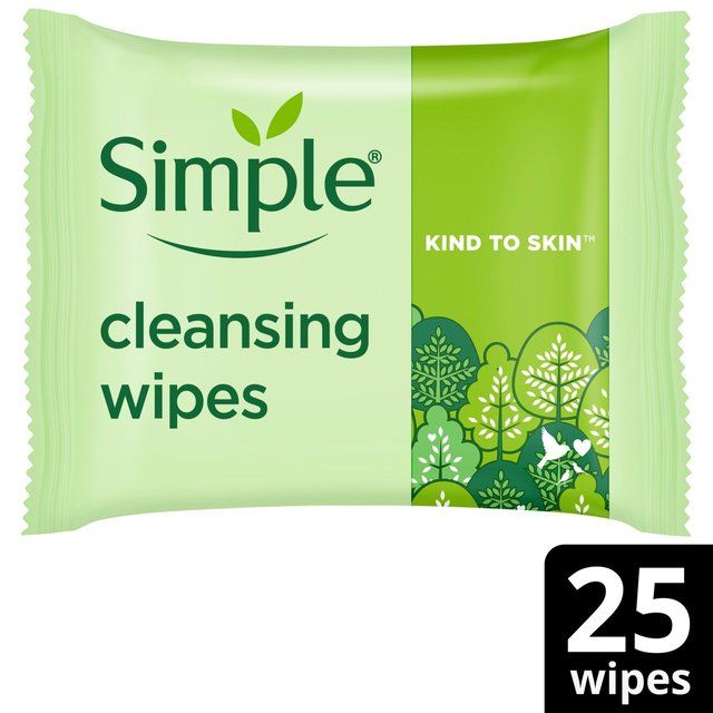 Simple Kind to Skin Biodegradable Face Wipes 25 per pack