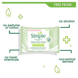 Simple Kind To Skin Cleansing Facial Wipes 7 per pack