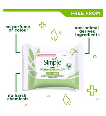 Simple Kind to Skin Eye Make-Up Remover Pads 30 pc